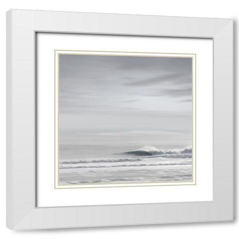 Wave Break White Modern Wood Framed Art Print with Double Matting by Olsen, Maggie
