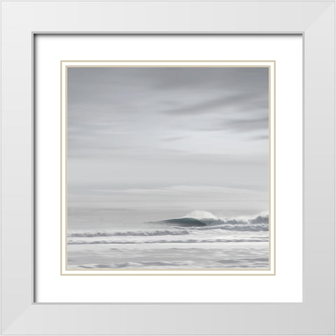 Wave Break White Modern Wood Framed Art Print with Double Matting by Olsen, Maggie