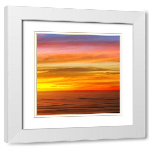 Sunlit Ocean III White Modern Wood Framed Art Print with Double Matting by Olsen, Maggie