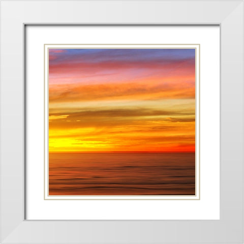 Sunlit Ocean III White Modern Wood Framed Art Print with Double Matting by Olsen, Maggie