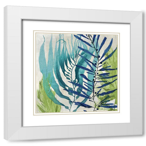 Sea Nature I White Modern Wood Framed Art Print with Double Matting by Miller, Melonie