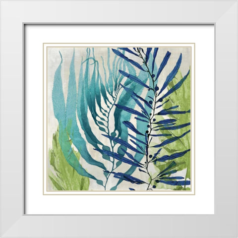 Sea Nature I White Modern Wood Framed Art Print with Double Matting by Miller, Melonie