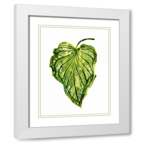 Palm III White Modern Wood Framed Art Print with Double Matting by Miller, Melonie