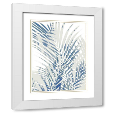 Palm Shadows  I White Modern Wood Framed Art Print with Double Matting by Miller, Melonie