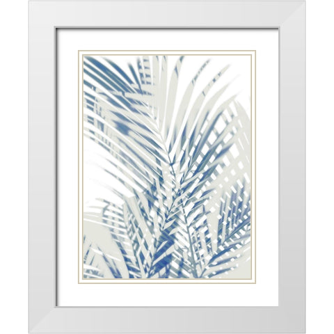 Palm Shadows  I White Modern Wood Framed Art Print with Double Matting by Miller, Melonie