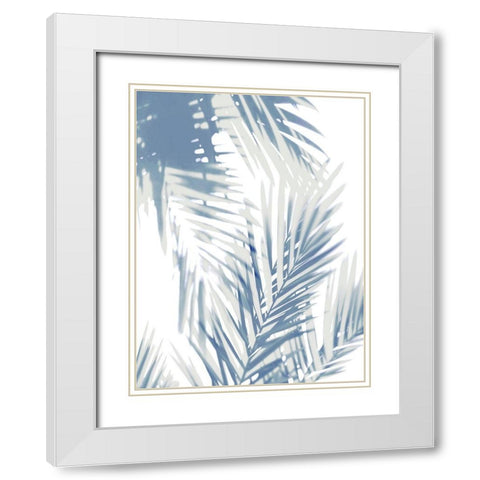 Palm Shadows  II White Modern Wood Framed Art Print with Double Matting by Miller, Melonie