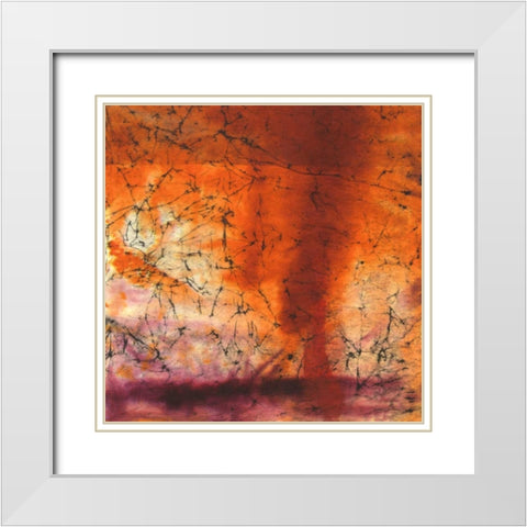 Copper Sky White Modern Wood Framed Art Print with Double Matting by Oppenheimer, Michelle