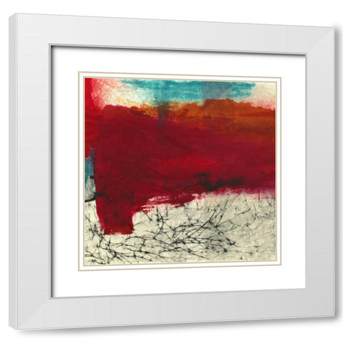 Blazing White Modern Wood Framed Art Print with Double Matting by Oppenheimer, Michelle