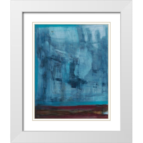 Cobalt White Modern Wood Framed Art Print with Double Matting by Oppenheimer, Michelle