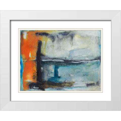 Surge White Modern Wood Framed Art Print with Double Matting by Oppenheimer, Michelle
