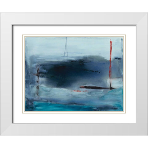 Tempest White Modern Wood Framed Art Print with Double Matting by Oppenheimer, Michelle