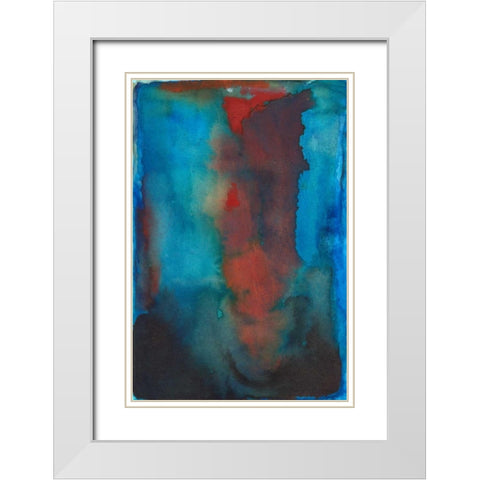 Scarlet Burst White Modern Wood Framed Art Print with Double Matting by Oppenheimer, Michelle