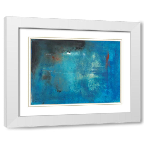 Deep blue sea White Modern Wood Framed Art Print with Double Matting by Oppenheimer, Michelle