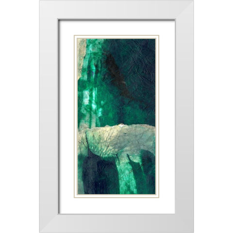 Emerald Flight White Modern Wood Framed Art Print with Double Matting by Oppenheimer, Michelle