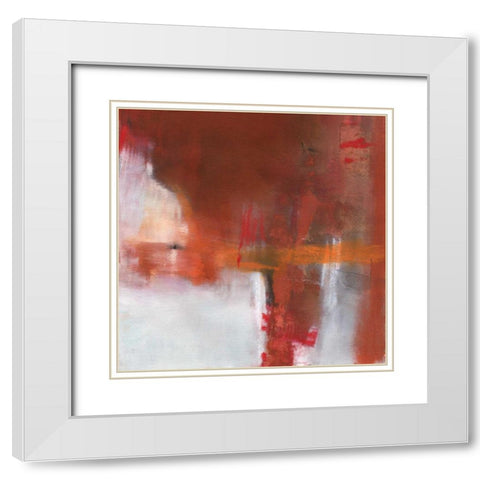 Crimson White Modern Wood Framed Art Print with Double Matting by Oppenheimer, Michelle