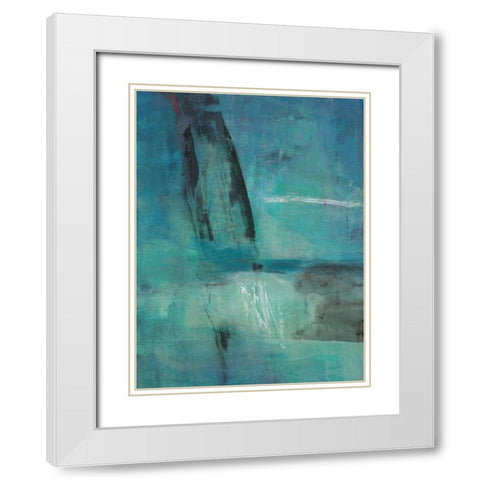Effervescent White Modern Wood Framed Art Print with Double Matting by Oppenheimer, Michelle