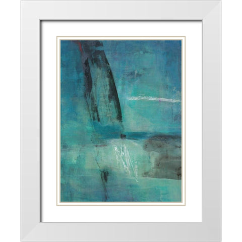 Effervescent White Modern Wood Framed Art Print with Double Matting by Oppenheimer, Michelle
