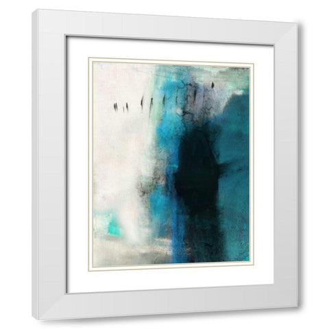 Restrain White Modern Wood Framed Art Print with Double Matting by Oppenheimer, Michelle