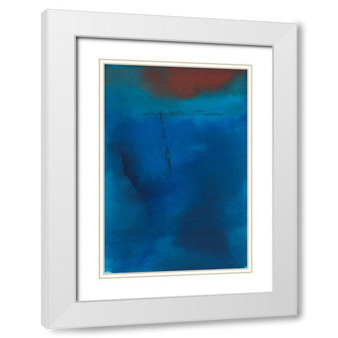 Billows White Modern Wood Framed Art Print with Double Matting by Oppenheimer, Michelle