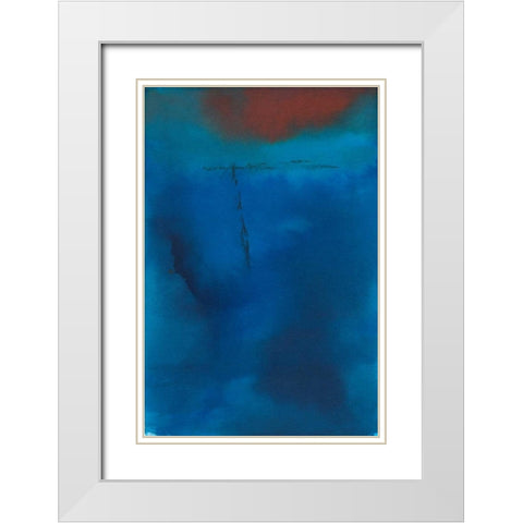 Billows White Modern Wood Framed Art Print with Double Matting by Oppenheimer, Michelle