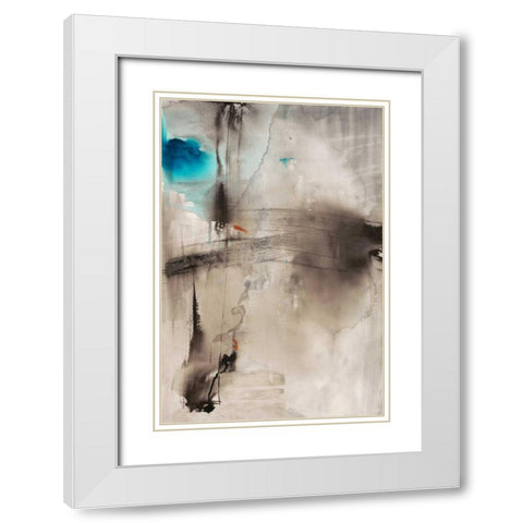 Breath White Modern Wood Framed Art Print with Double Matting by Oppenheimer, Michelle