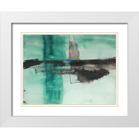 Detached I White Modern Wood Framed Art Print with Double Matting by Oppenheimer, Michelle