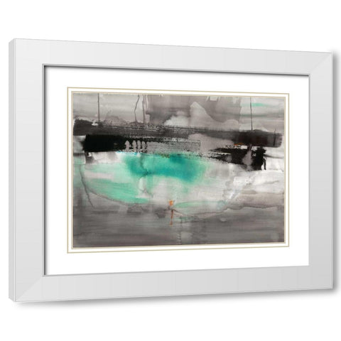 Detached II White Modern Wood Framed Art Print with Double Matting by Oppenheimer, Michelle