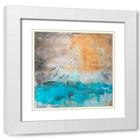 Cascade White Modern Wood Framed Art Print with Double Matting by Oppenheimer, Michelle