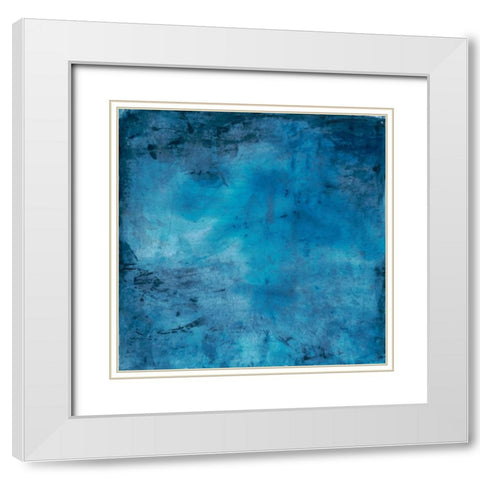 Blue Lagoon White Modern Wood Framed Art Print with Double Matting by Oppenheimer, Michelle