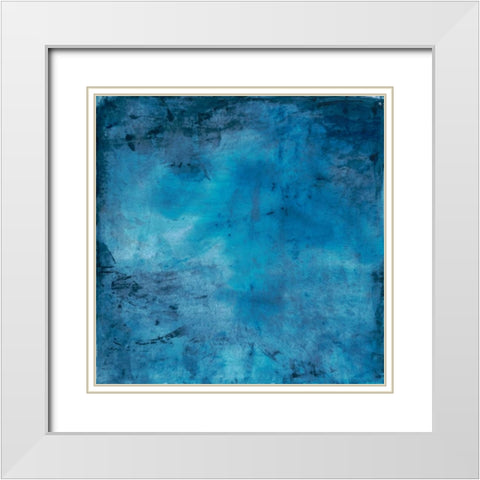 Blue Lagoon White Modern Wood Framed Art Print with Double Matting by Oppenheimer, Michelle