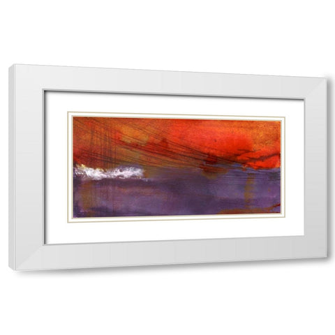 Plum Clouds White Modern Wood Framed Art Print with Double Matting by Oppenheimer, Michelle