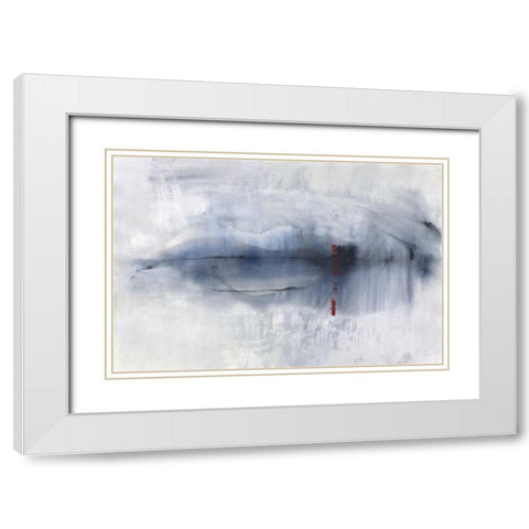 Slate Horizon White Modern Wood Framed Art Print with Double Matting by Oppenheimer, Michelle