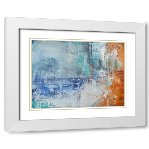 Cosmos White Modern Wood Framed Art Print with Double Matting by Oppenheimer, Michelle