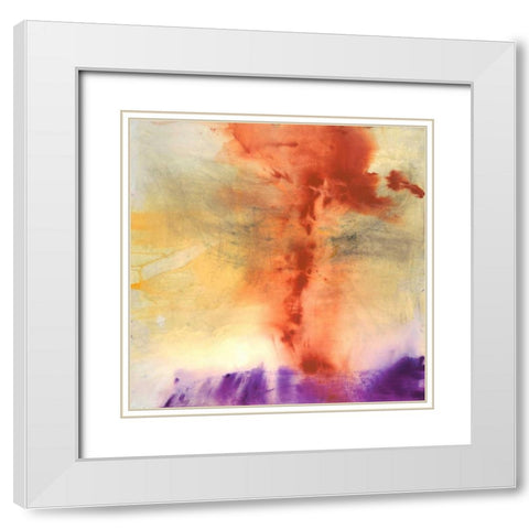 Angel Message White Modern Wood Framed Art Print with Double Matting by Oppenheimer, Michelle