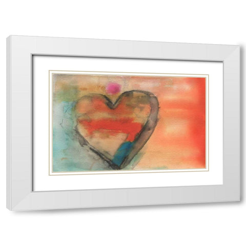 Sweethearts I White Modern Wood Framed Art Print with Double Matting by Oppenheimer, Michelle
