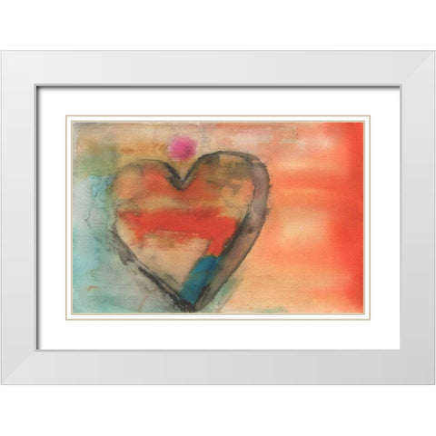 Sweethearts I White Modern Wood Framed Art Print with Double Matting by Oppenheimer, Michelle
