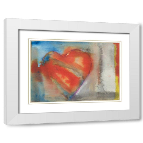 Sweethearts II White Modern Wood Framed Art Print with Double Matting by Oppenheimer, Michelle