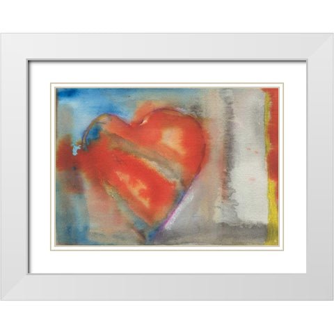 Sweethearts II White Modern Wood Framed Art Print with Double Matting by Oppenheimer, Michelle