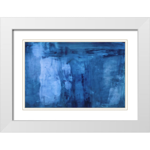 Into the Blue White Modern Wood Framed Art Print with Double Matting by Oppenheimer, Michelle