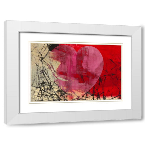 Heartfelt I White Modern Wood Framed Art Print with Double Matting by Oppenheimer, Michelle