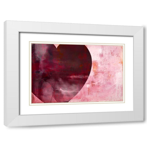 Heartfelt II White Modern Wood Framed Art Print with Double Matting by Oppenheimer, Michelle