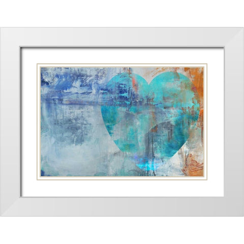 Heartfelt III White Modern Wood Framed Art Print with Double Matting by Oppenheimer, Michelle