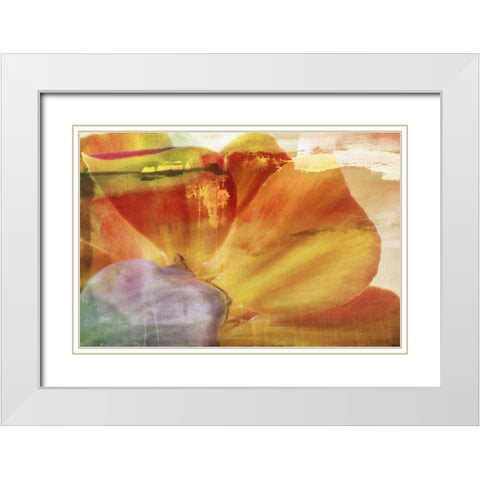Floral Collaboration III White Modern Wood Framed Art Print with Double Matting by Oppenheimer, Michelle