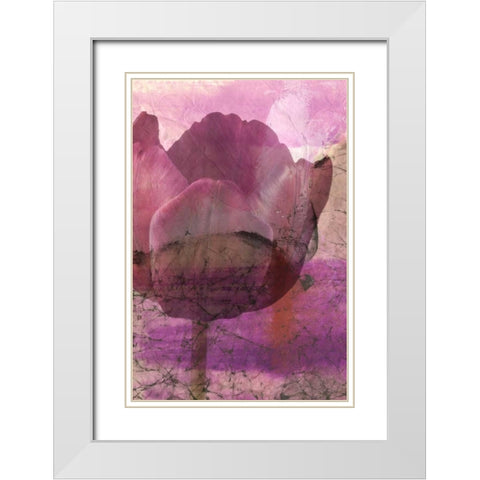 Floral Collaboration IV White Modern Wood Framed Art Print with Double Matting by Oppenheimer, Michelle