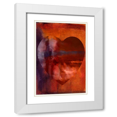 Heartfelt IV White Modern Wood Framed Art Print with Double Matting by Oppenheimer, Michelle
