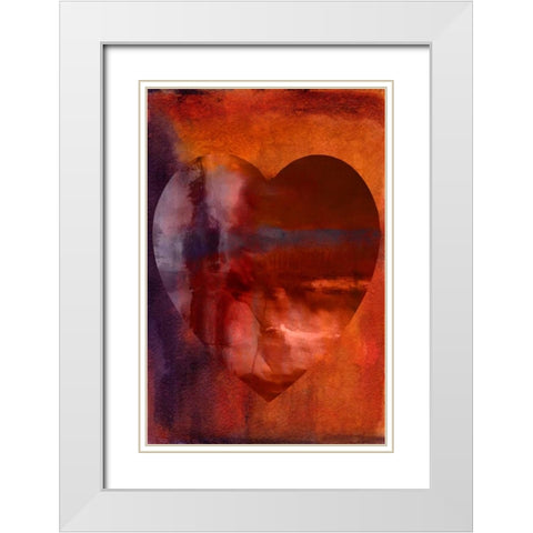 Heartfelt IV White Modern Wood Framed Art Print with Double Matting by Oppenheimer, Michelle