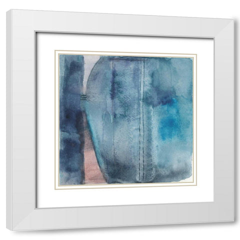 Linear White Modern Wood Framed Art Print with Double Matting by Oppenheimer, Michelle