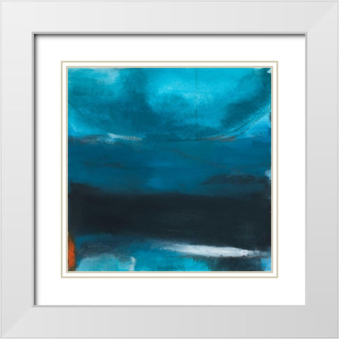 Knight White Modern Wood Framed Art Print with Double Matting by Oppenheimer, Michelle