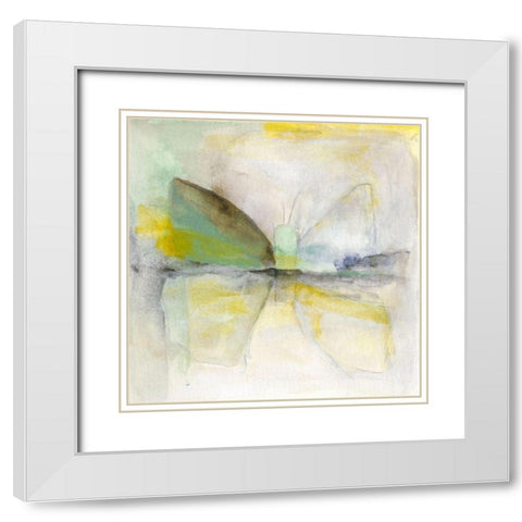 Butterfly I White Modern Wood Framed Art Print with Double Matting by Oppenheimer, Michelle
