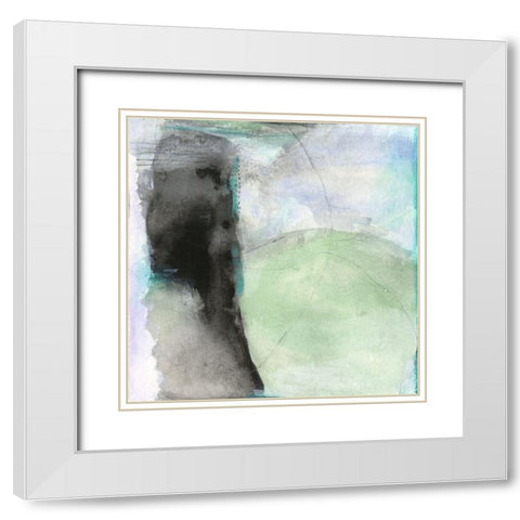Converge White Modern Wood Framed Art Print with Double Matting by Oppenheimer, Michelle
